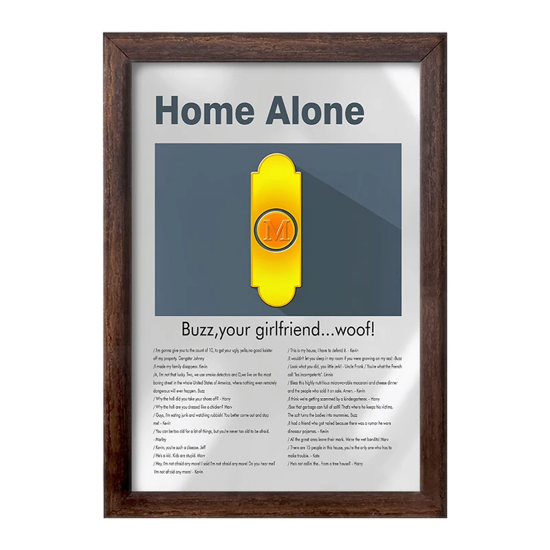 تابلو خندالو طرح تنها در خانه (Home Alone) کد F13848