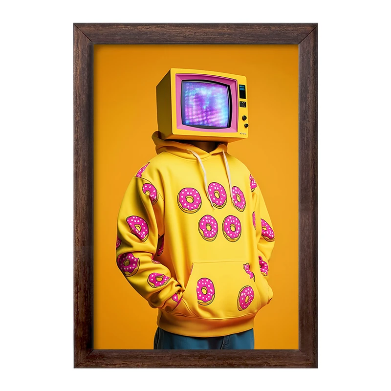 تابلو خندالو طرح مرد تلویزیونی کد F8771