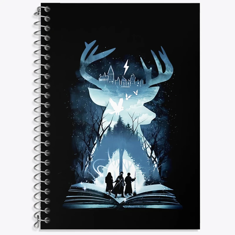 دفتر زبان 50 برگ خندالو مدل دو خط طرح هری پاتر (Harry Potter) کد F4448