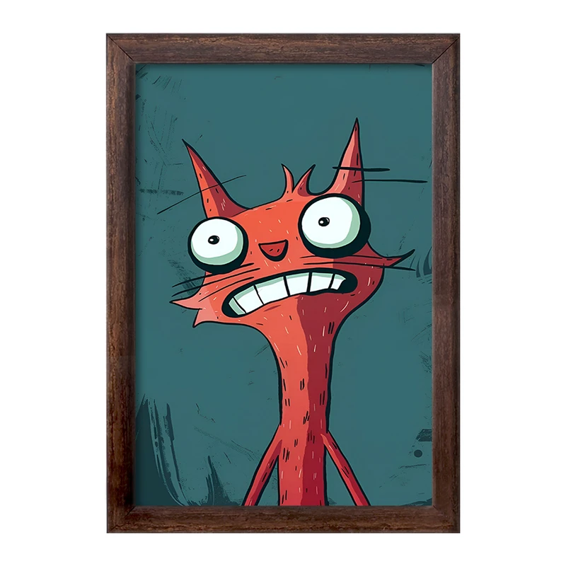 تابلو خندالو طرح گربه کد F10140