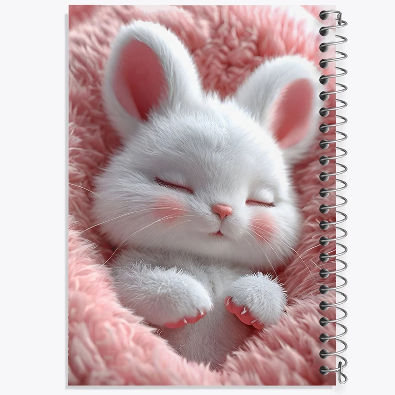 دفتر طراحی 50 برگ خندالو طرح خرگوش کیوت کد N5063