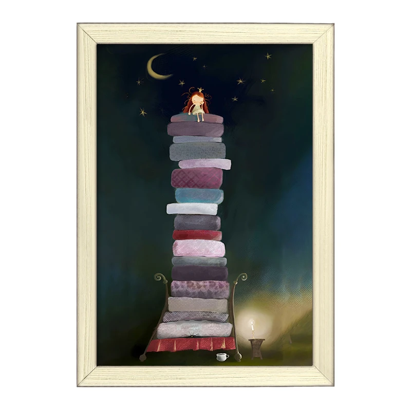 تابلو خندالو طرح دختر و خواب کد F8199