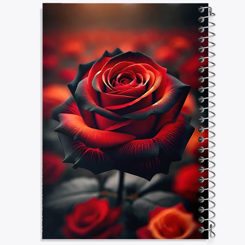 دفتر مشق 50 برگ خندالو طرح گل رز کد F11615