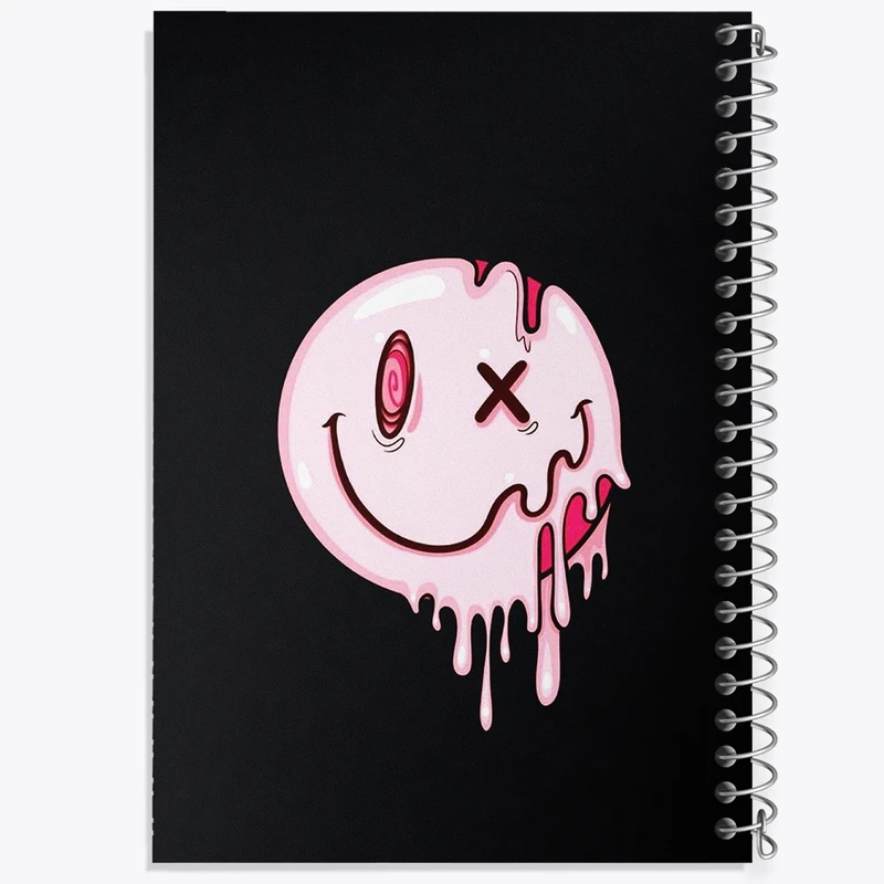 دفتر ژورنال نویسی 50 برگ خندالو مدل نقطه ای طرح ایموجی (Emoji) کد N7891