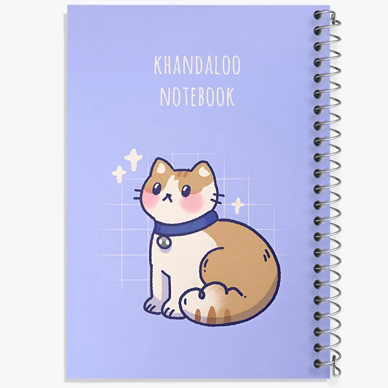 دفتر شطرنجی 50 برگ خندالو طرح گربه بامزه کد N8141