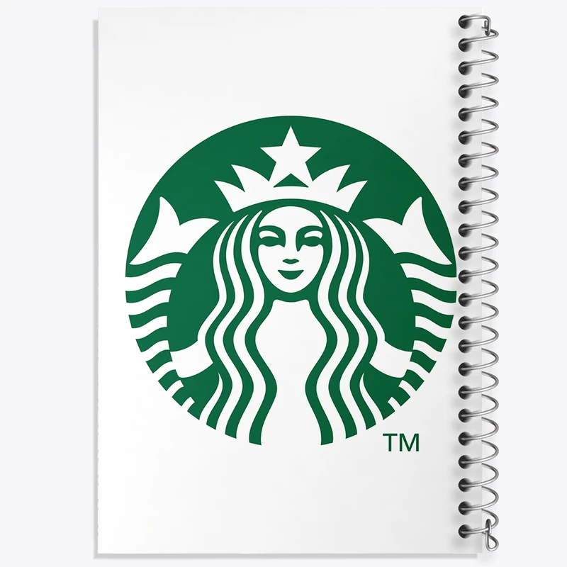 دفتر طراحی 50 برگ خندالو طرح استارباکس Starbucks کد 8450