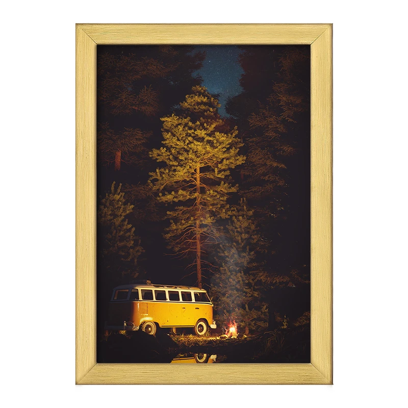 تابلو خندالو طرح کمپینگ (Camping) کد F728