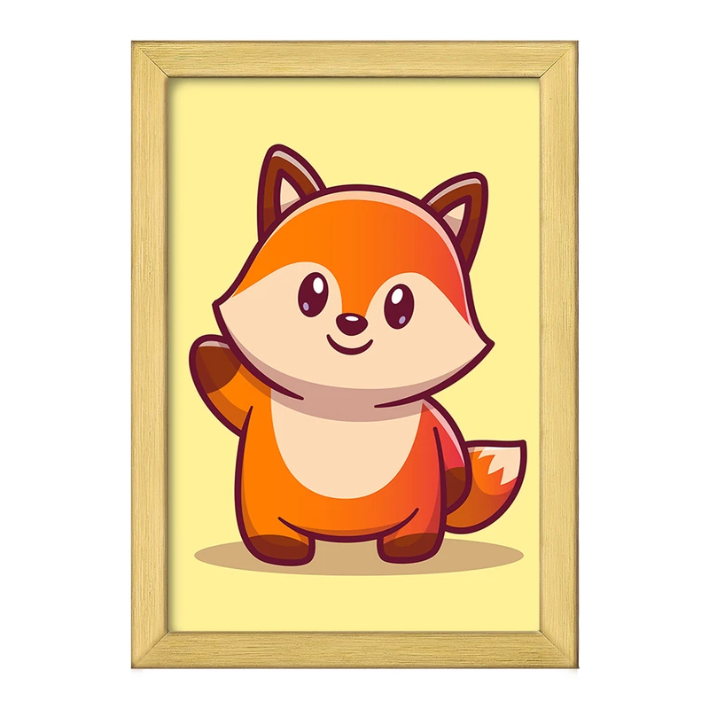 تابلو خندالو طرح حیوانات بامزه روباه کد 25412