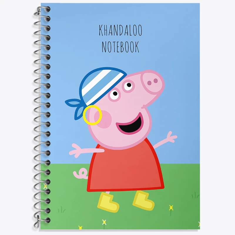 دفتر زبان 50 برگ خندالو مدل سه خط طرح انیمیشن پپا پیگ (Peppa Pig) کد N9227