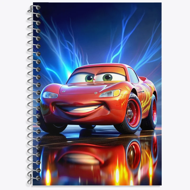 دفتر زبان 50 برگ خندالو مدل سه خط طرح مک ‌کوئین کد F3159