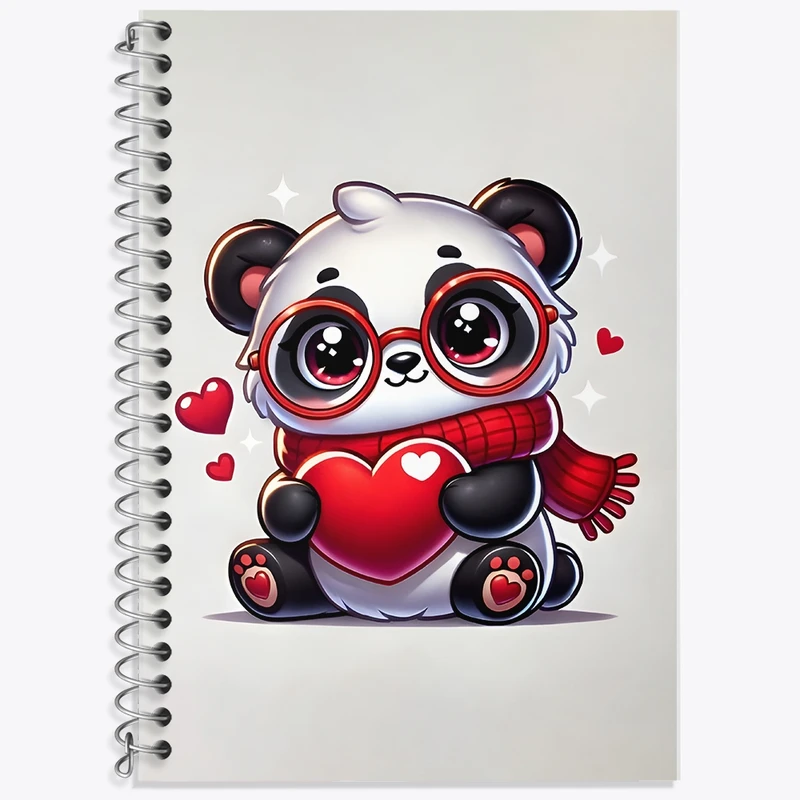 دفتر زبان 50 برگ خندالو مدل سه خط طرح پاندا بامزه کد F11724