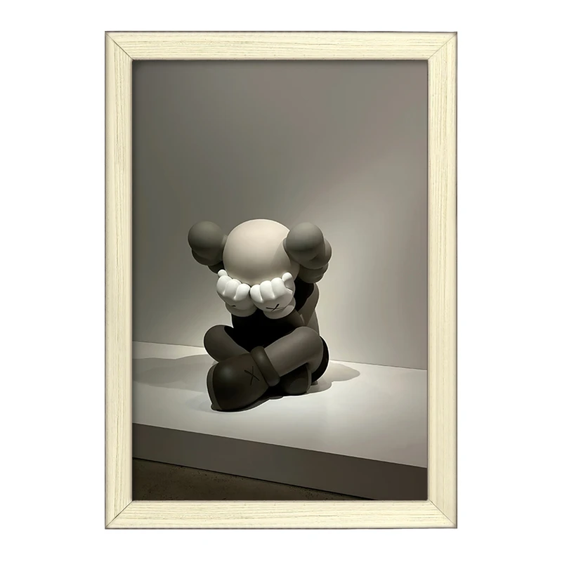 تابلو خندالو طرح عروسک کاز (kaws) کد F3998