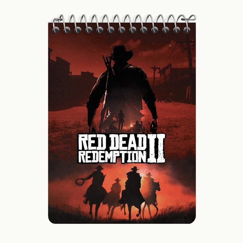 دفتر یادداشت 50 برگ خندالو طرح رد دد (Red Dead) کد N9351