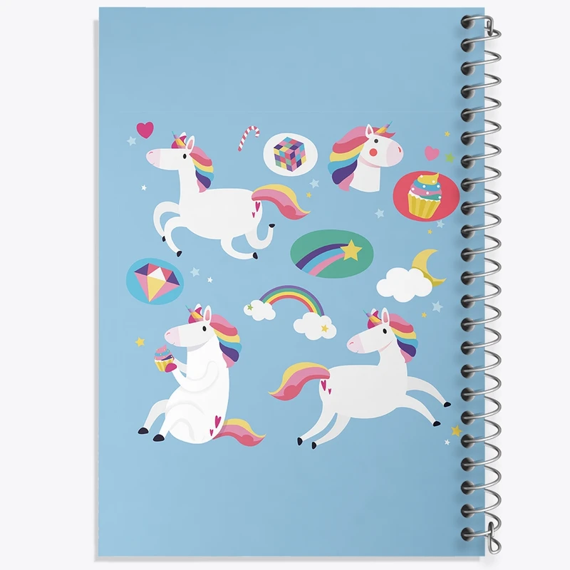 دفتر طراحی 50 برگ خندالو طرح اسب تک شاخ کد N743