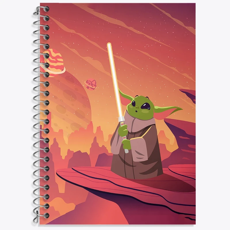 دفتر لغت 50 برگ خندالو طرح بیبی یودا کد F3584