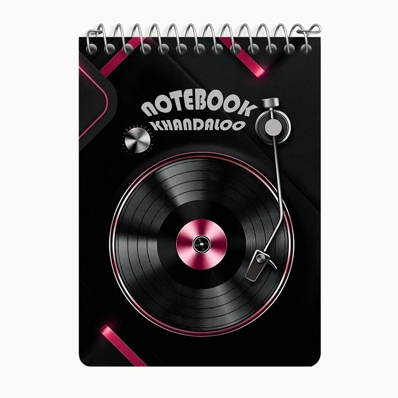 دفتر یادداشت 50 برگ خندالو طرح پخش کننده موسیقی کد N7734