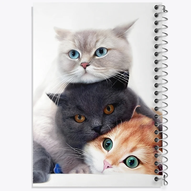 دفتر ژورنال نویسی 50 برگ خندالو مدل نقطه ای طرح گربه های بامزه کد F10728