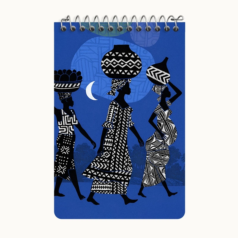 دفتر یادداشت 50 برگ خندالو طرح زن آفریقایی کد F4792