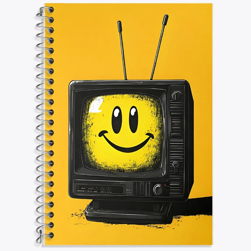 دفتر زبان 50 برگ خندالو مدل سه خط طرح تلویزیون کد F9845