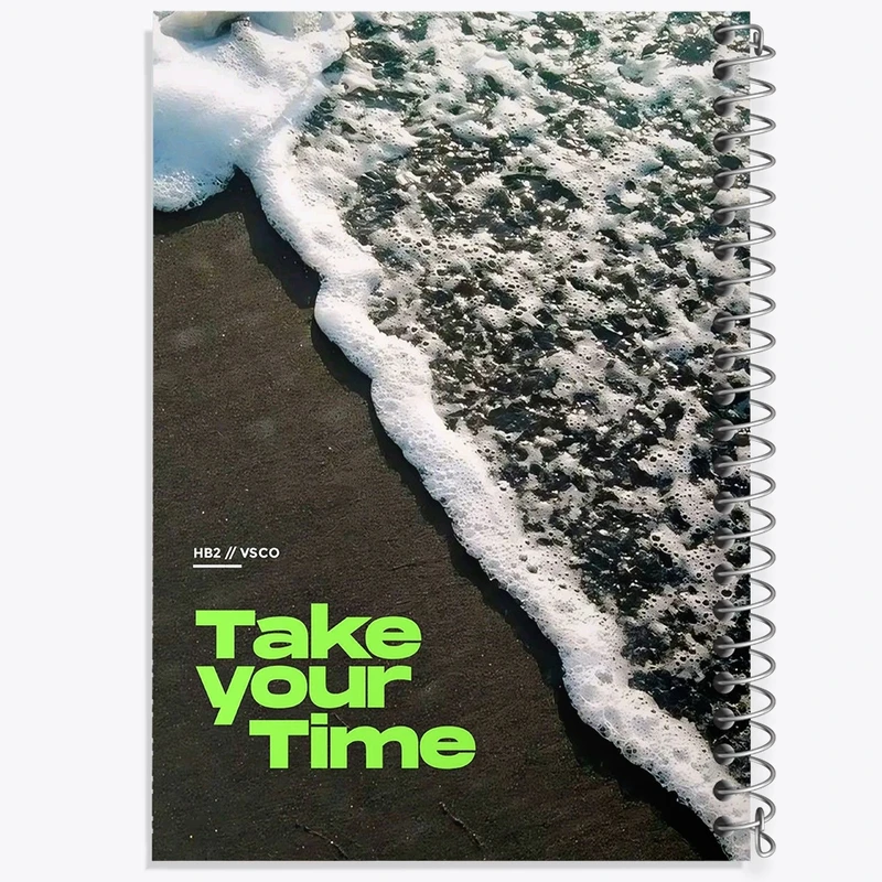 دفتر ژورنال نویسی 50 برگ خندالو مدل نقطه ای طرح Take Your Time کد F13642