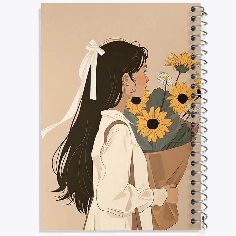 دفتر شطرنجی 50 برگ خندالو طرح دخترانه فانتزی کد F10903