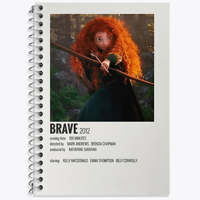 دفتر زبان 50 برگ خندالو مدل دو خط طرح دلیر (Brave) کد F13217