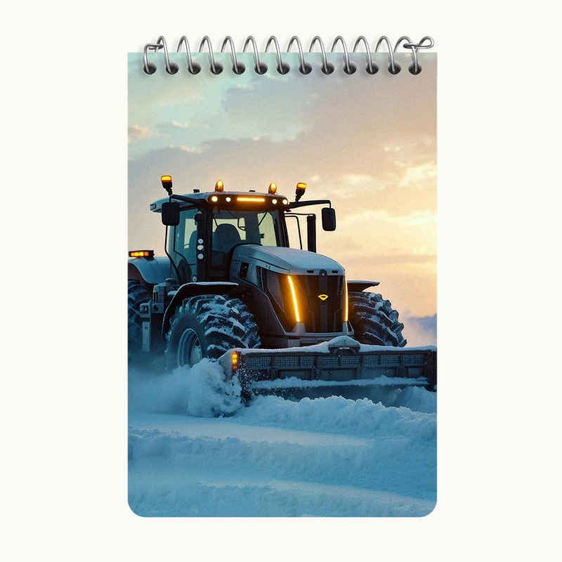 دفتر یادداشت 50 برگ خندالو طرح بولدوزر (Bulldozer) کد F5232