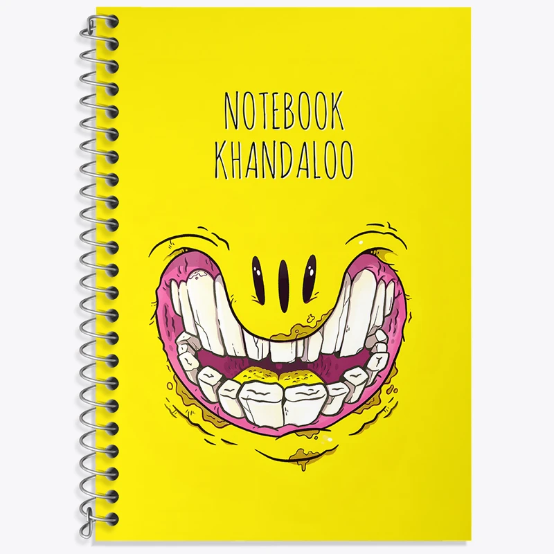 دفتر زبان دوخط 50 برگ خندالو طرح ایموجی (Emoji Smile) کد N7744