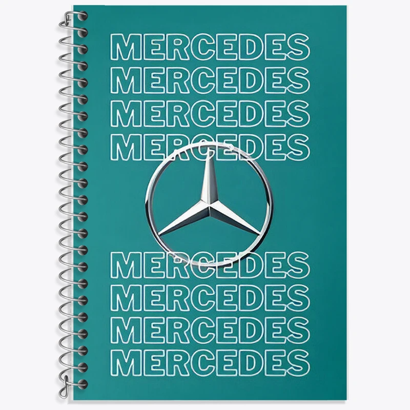 دفتر زبان دوخط 50 برگ خندالو طرح مرسدس بنز (Mercedes Benz) کد F13525