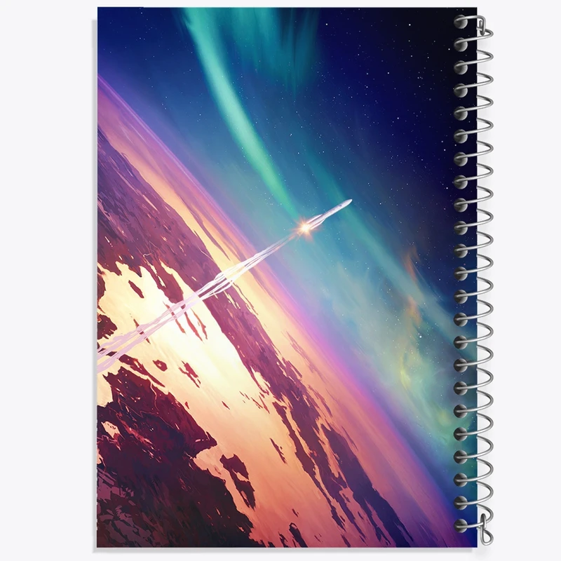 دفتر شطرنجی 50 برگ خندالو طرح موشک فضایی کد N8342