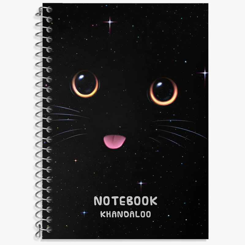 دفتر زبان 50 برگ خندالو طرح گربه سیاه کد N6605