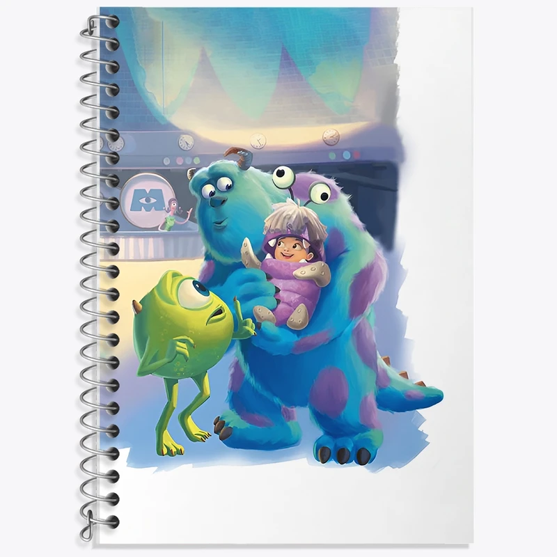 دفتر زبان 50 برگ خندالو مدل سه خط طرح کارخانه هیولاها کد F10676