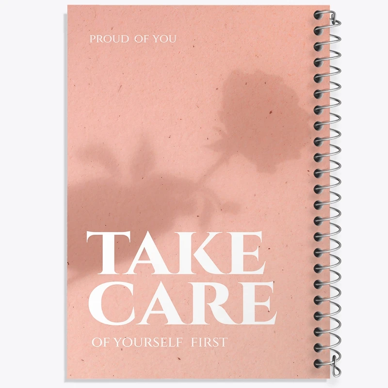 دفتر طراحی 50 برگ خندالو طرح Take Care Of Yourself First کد N2309
