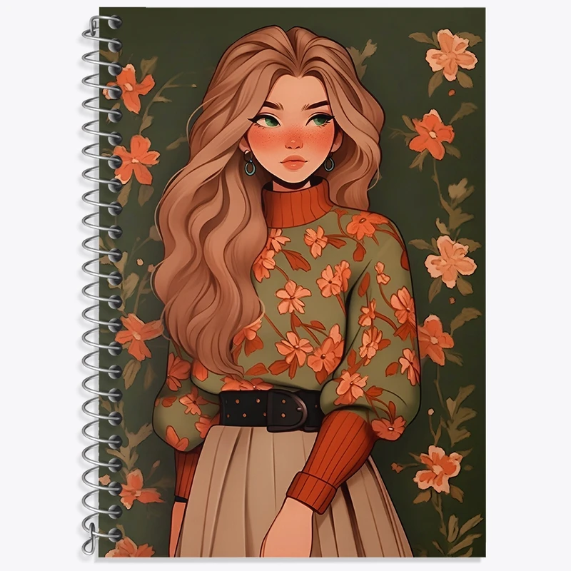 دفتر زبان 50 برگ خندالو مدل سه خط طرح دخترانه کد F4237