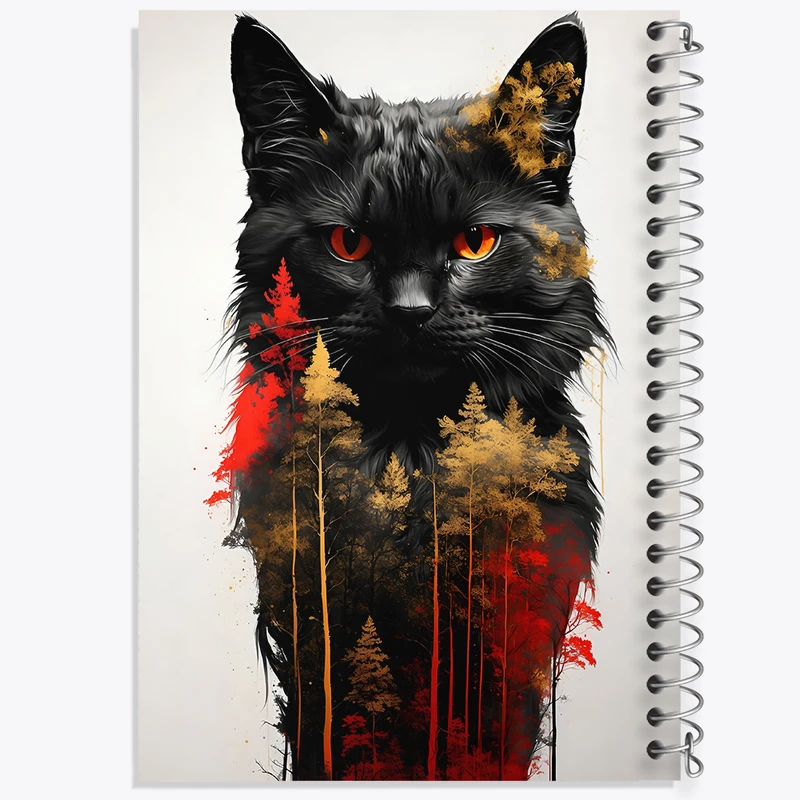 دفتر مشق 50 برگ خندالو طرح گربه (Cat) کد F3642