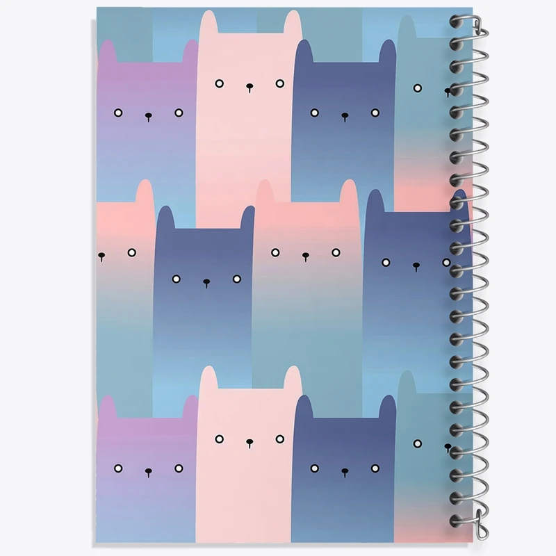 دفتر ژورنال نویسی 50 برگ خندالو مدل نقطه ای طرح پترن گربه ای کد N6806