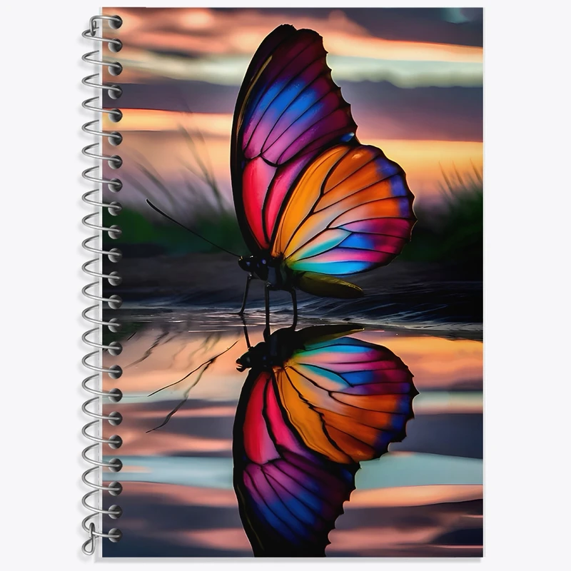 دفتر لغت 50 برگ خندالو طرح پروانه رنگی کد F9537