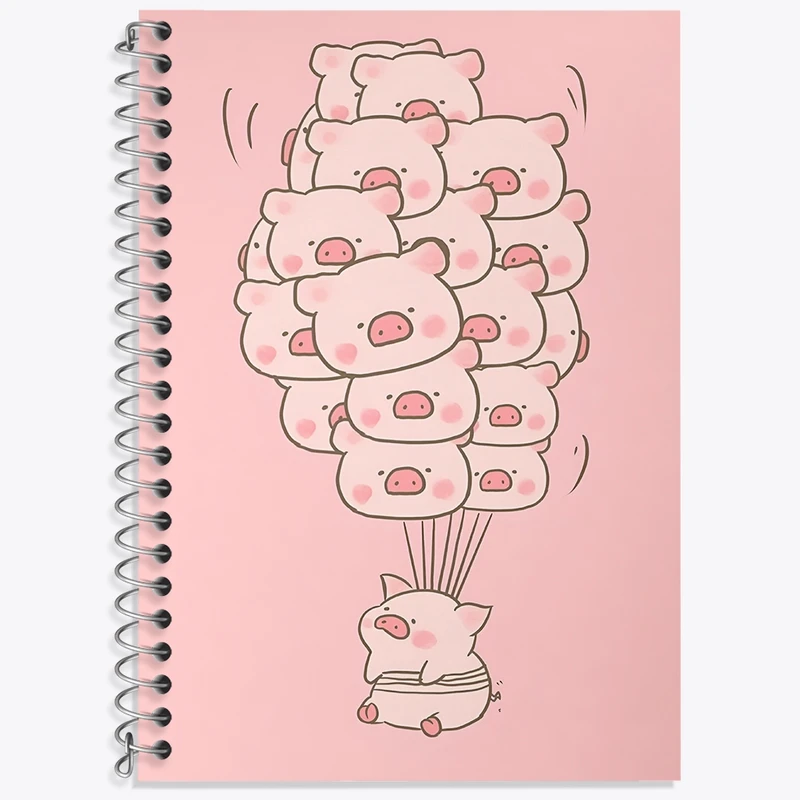 دفتر لغت 50 برگ خندالو طرح دسته خوک های بانمک کد N6212