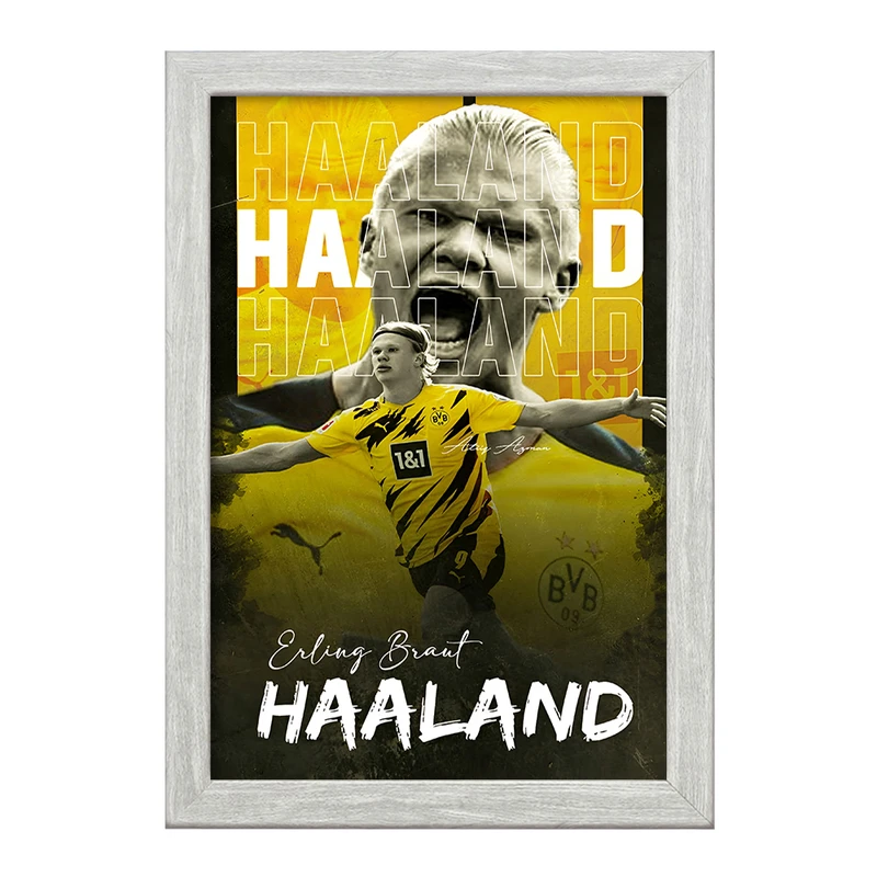 تابلو خندالو طرح ارلینگ هالند (Erling Haaland) کد F13511