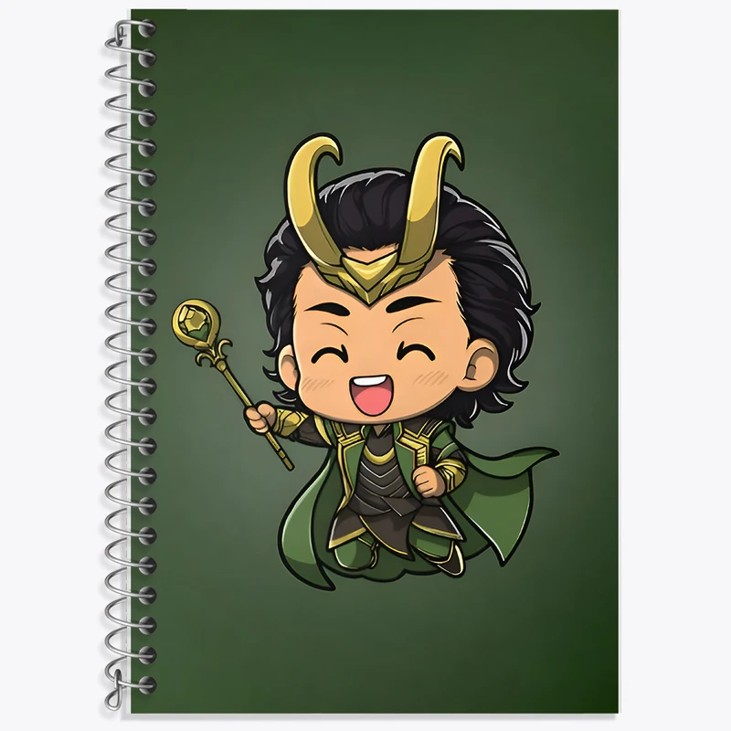 دفتر زبان 50 برگ خندالو مدل دو خط طرح لوکی (Loki) کد F9418