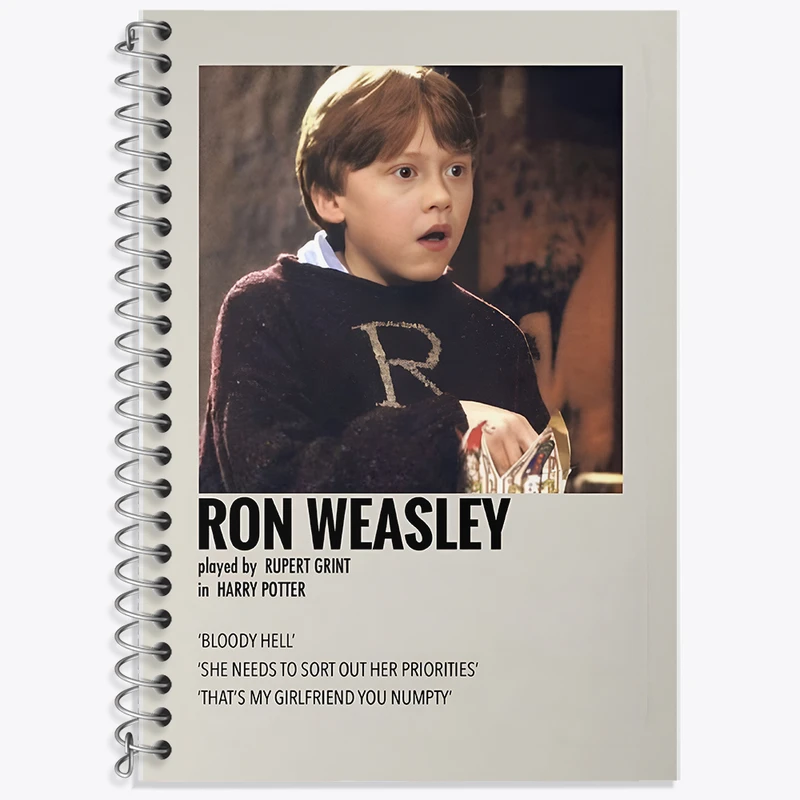 دفتر زبان دوخط 50 برگ خندالو طرح رون ویزلی (Ron Weasley) کد F13400