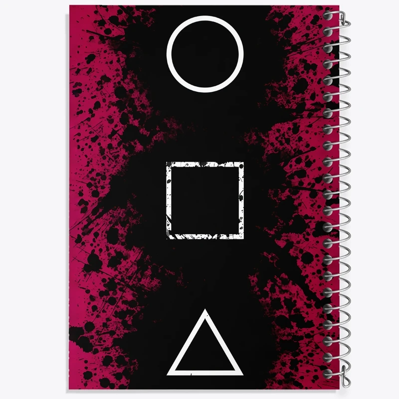 دفتر ژورنال نویسی 50 برگ خندالو مدل نقطه ای طرح بازی مرکب (Squid Game) کد F11868