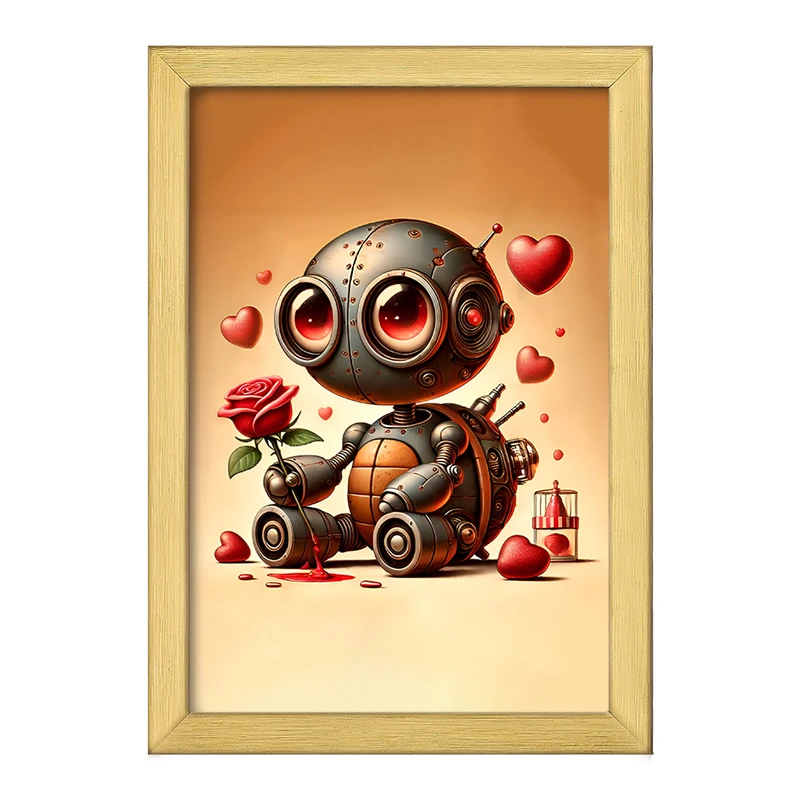 تابلو خندالو طرح ربات لاکپشتی کد F11753