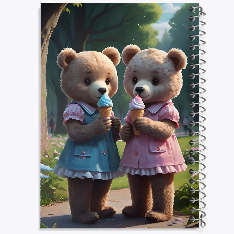 دفتر مشق 50 برگ خندالو طرح خرس های کیوت کد F8545