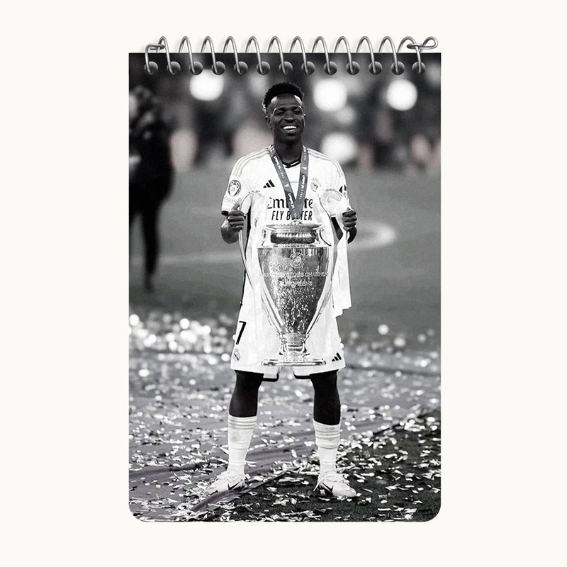 دفتر یادداشت 50 برگ خندالو طرح وینیسیوس جونیور (Vinicius Junior) کد F14295