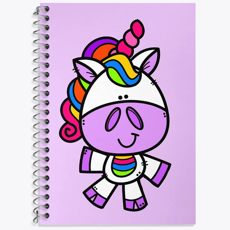 دفتر نت موسیقی 50 برگ خندالو طرح اسب تک شاخ کد N6724