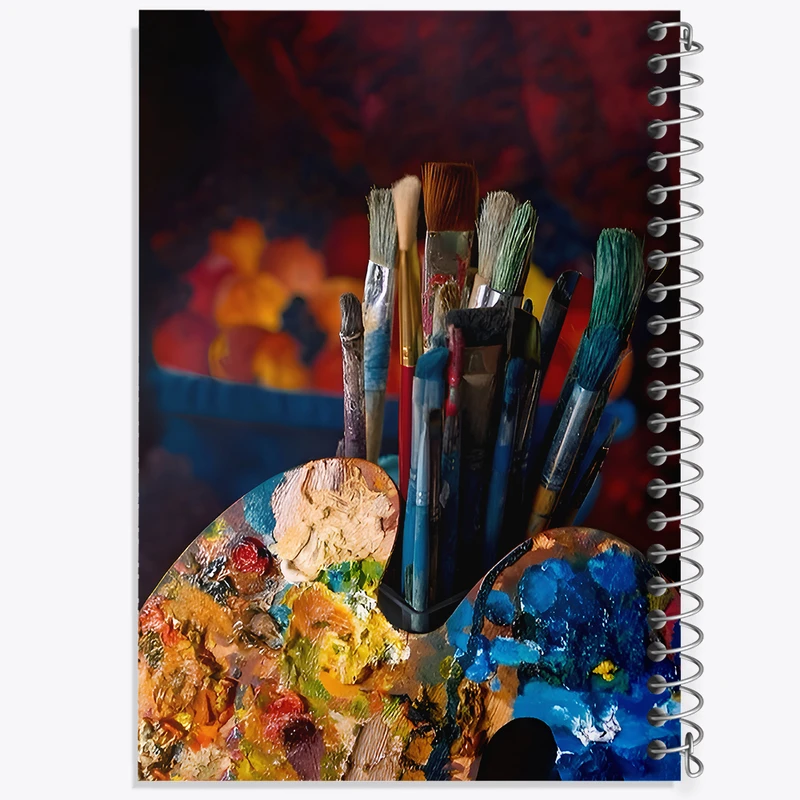 دفتر نقاشی 50 برگ خندالو طرح قلمو و پالت نقاشی کد F11552