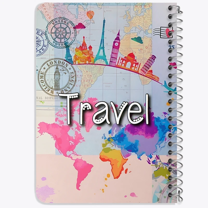 دفتر یادداشت 50 برگ خندالو طرح سفر (travel) کد N6895