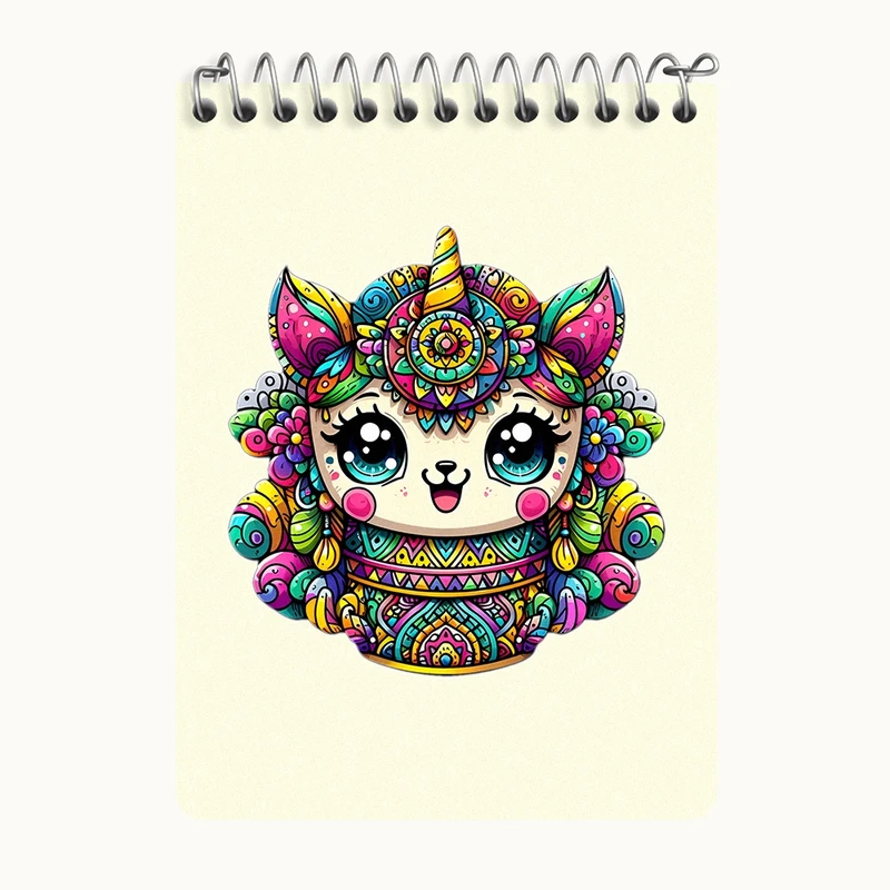 دفتر یادداشت 50 برگ خندالو طرح اسب تک شاخ کیوت کد N3348