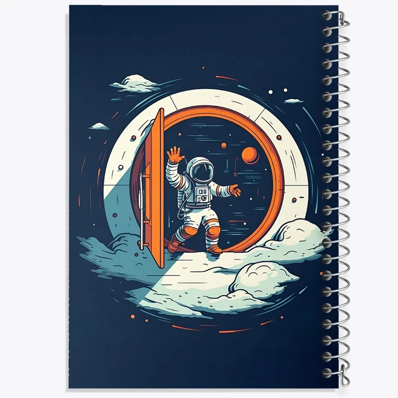 دفتر شطرنجی 50 برگ خندالو طرح فضانورد کد F4580